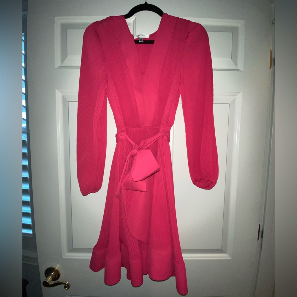 Milly Liv Satin Pleated dress